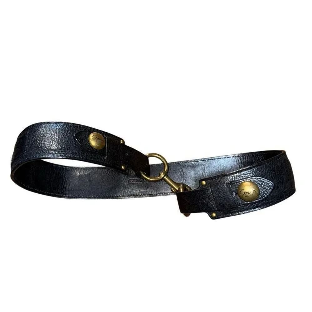 Coach Dog Leash Belt Black Small